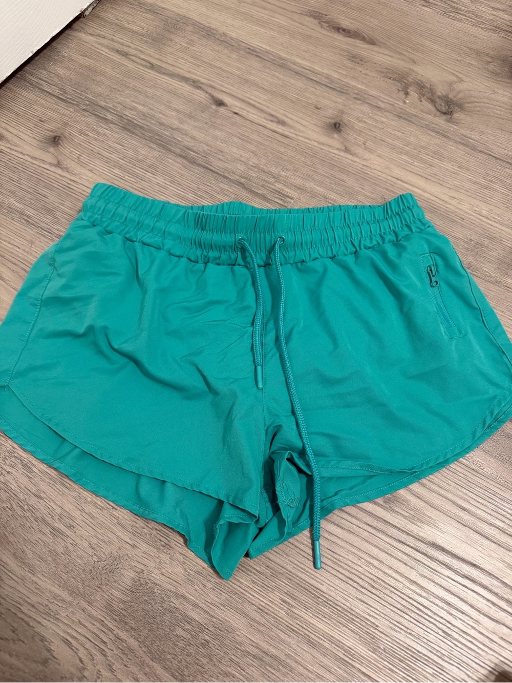 Mono B Teal Athletic Drawstring Shorts